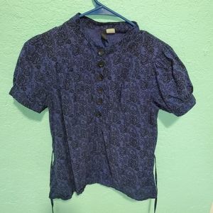 H&M Divided Lace Print Top